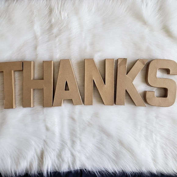 Cardboard Lettering Thank You for Crafts - Picture 3 of 10